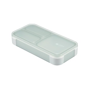 【新着特価】フードマン 弁当箱 立てて運べる 薄型弁当箱 400ml ライトグレー 汁漏れしにくい Wシーリング 4点ロックでしっかり固定 シービージャパン DSK