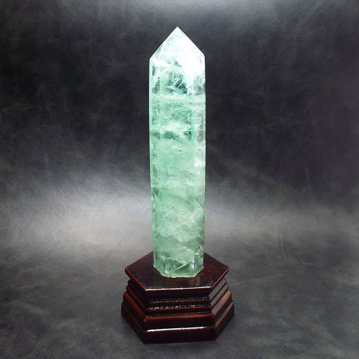 サンストーン ポイント 虹入り 六角柱 鑑賞石 石 置物 オブジェ インテリア