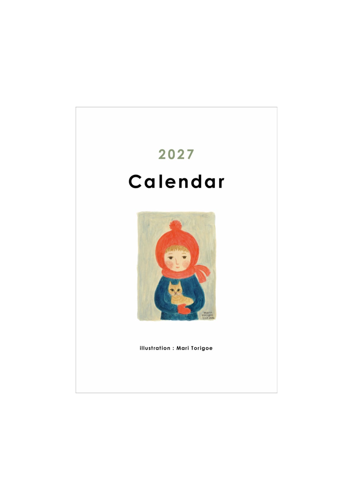 とりごえまりさんの原画(額縁付き) とりごえまりカレンダー2027 | erimaki