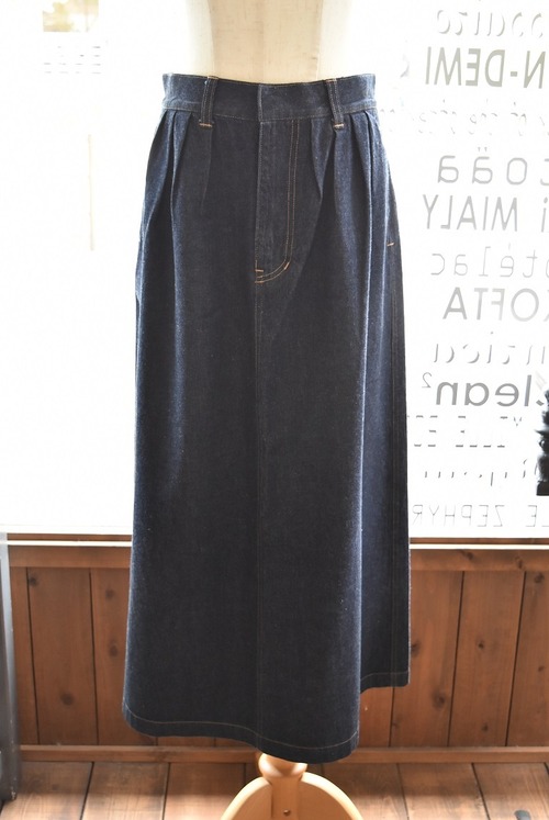 Heriter(エリテ) 23A/W Denim Skirt(Navy)