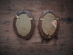 PHOTO FRAME / OVAL SCALLOP WOOD / FRANCE