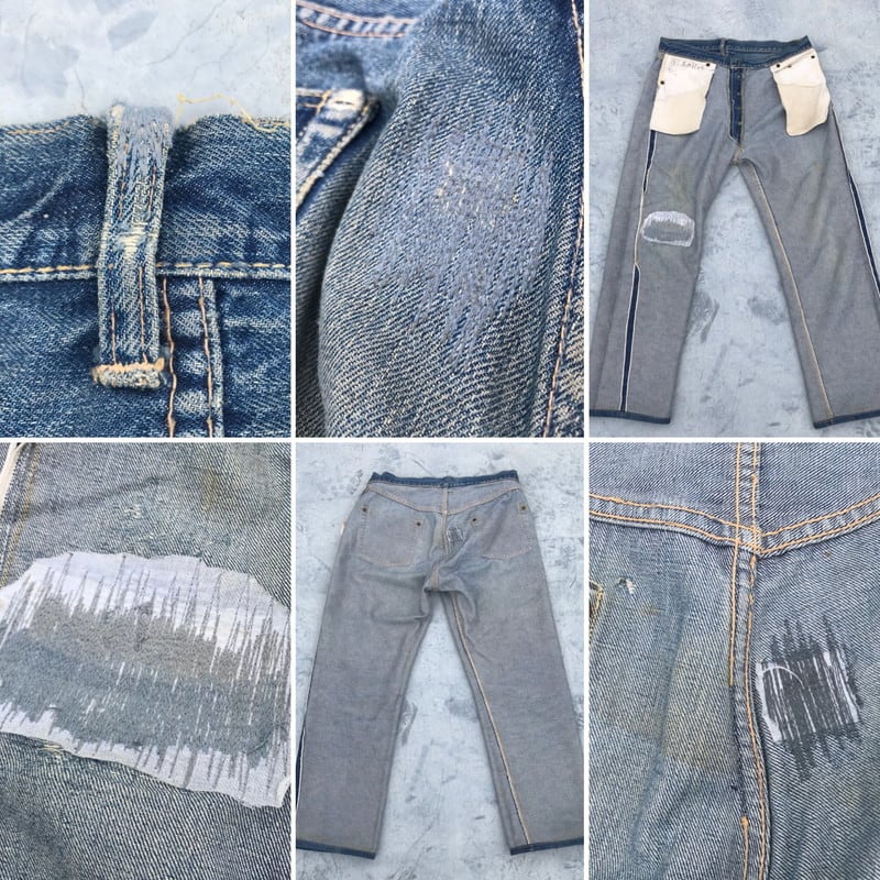 50's LEVI'S リーバイス 501XX オリジナル 革パッチ 両面赤タブ 50's LEVI'S リーバイス 501XX オリジナル 革パッチ 両面赤タブ