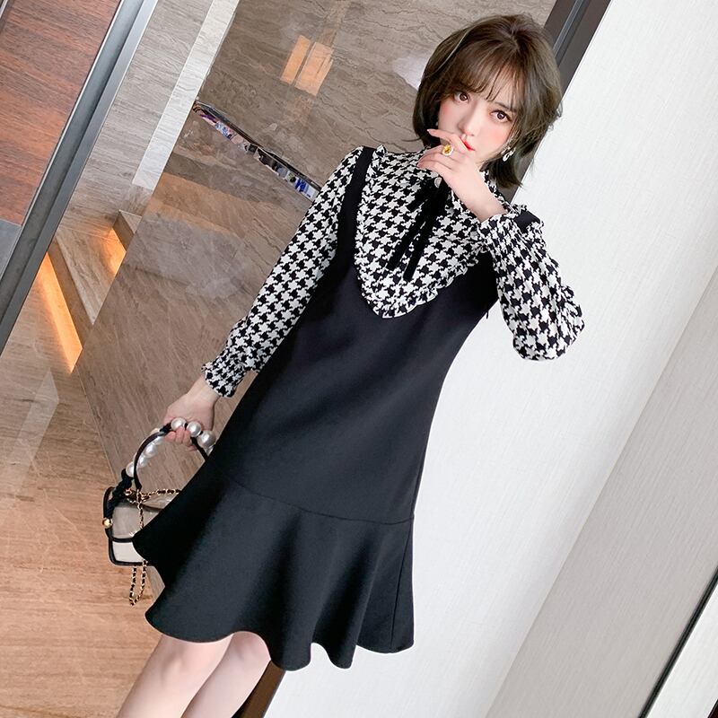 レースドレス スプリング リボン 春物 ステッチ MIUCO9810025079