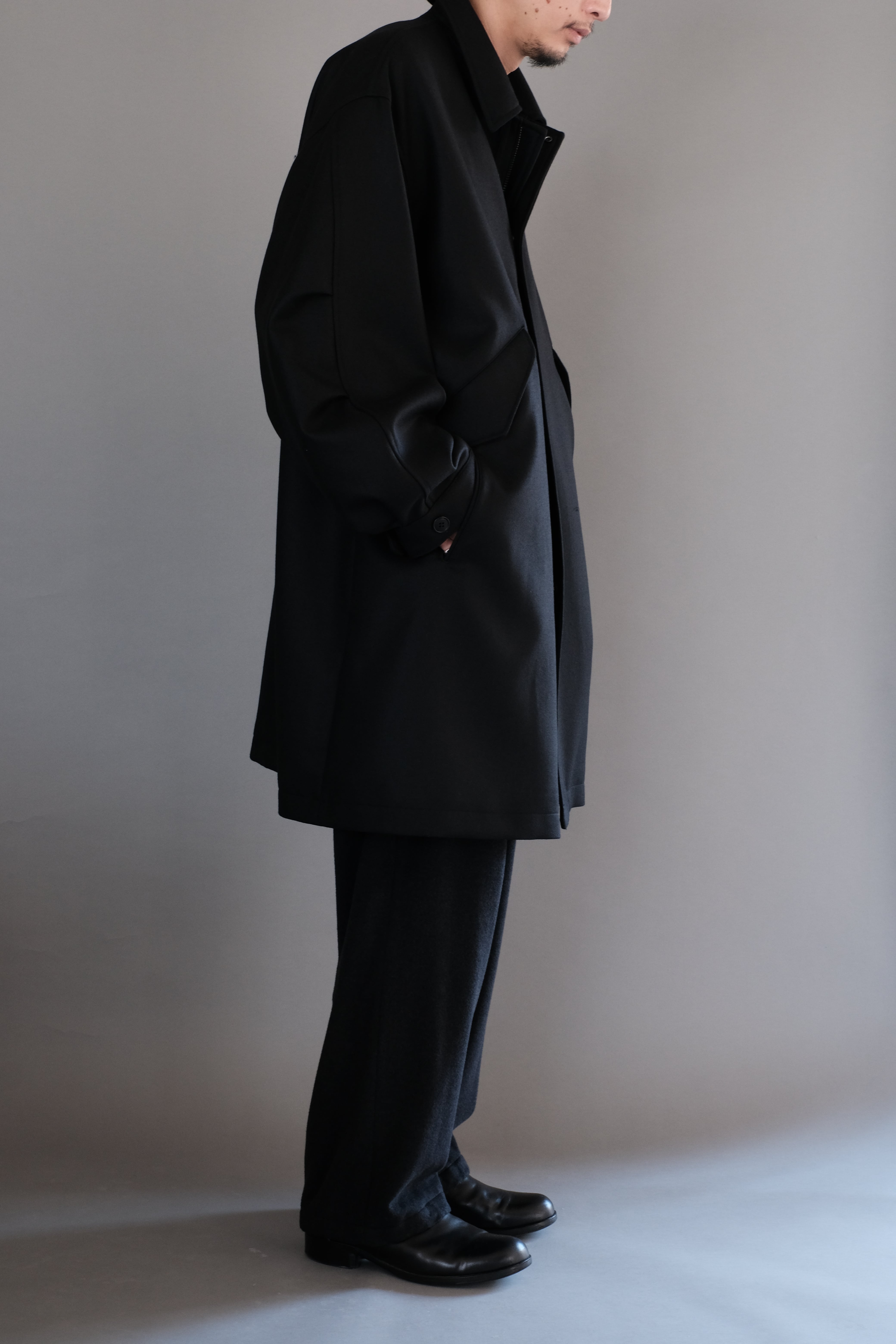 ULTERIOR / SUPER FINE LIGHT MELTON B/C FIELD COAT | LIVING