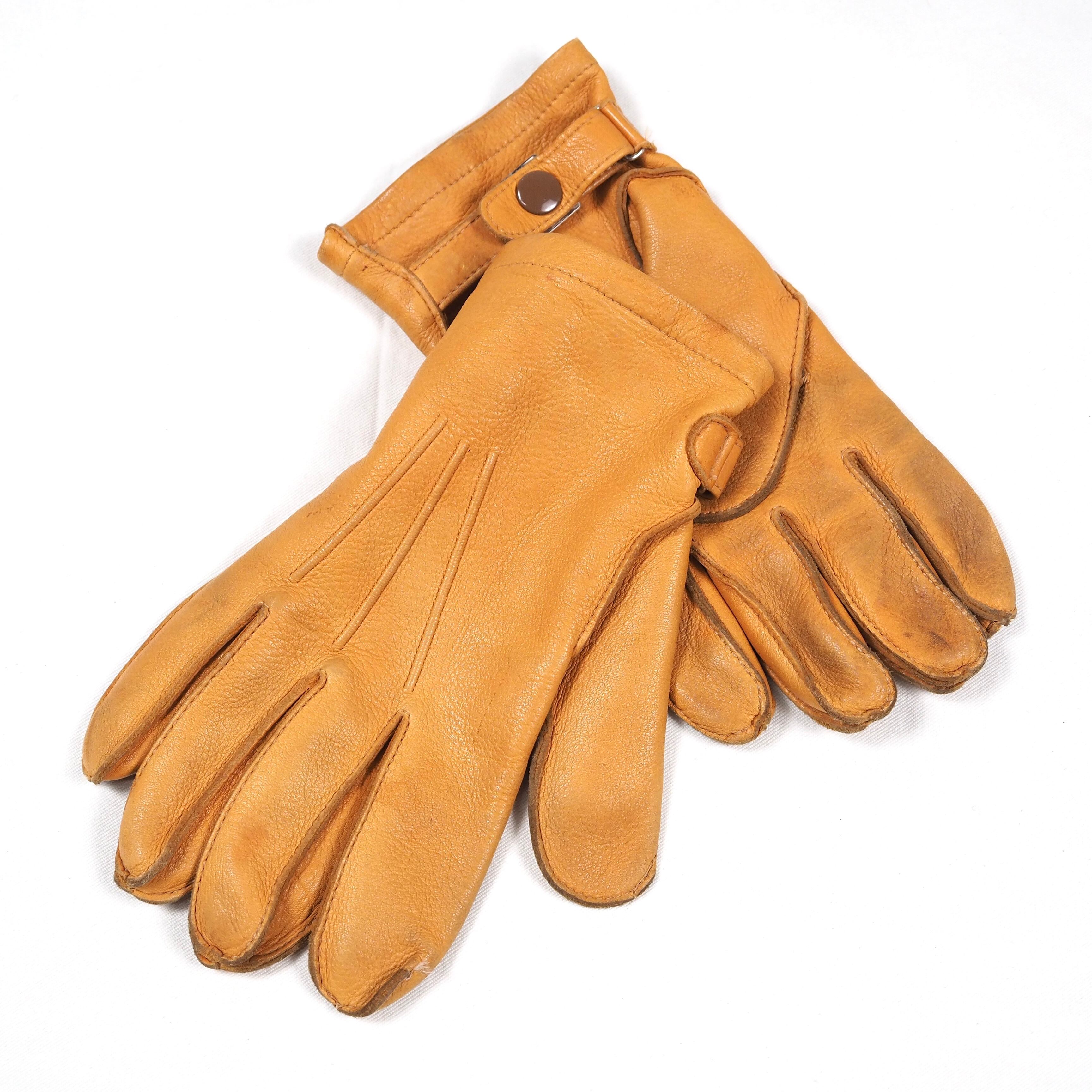 L.L.Bean《cursive logo》deerskin leather glove L