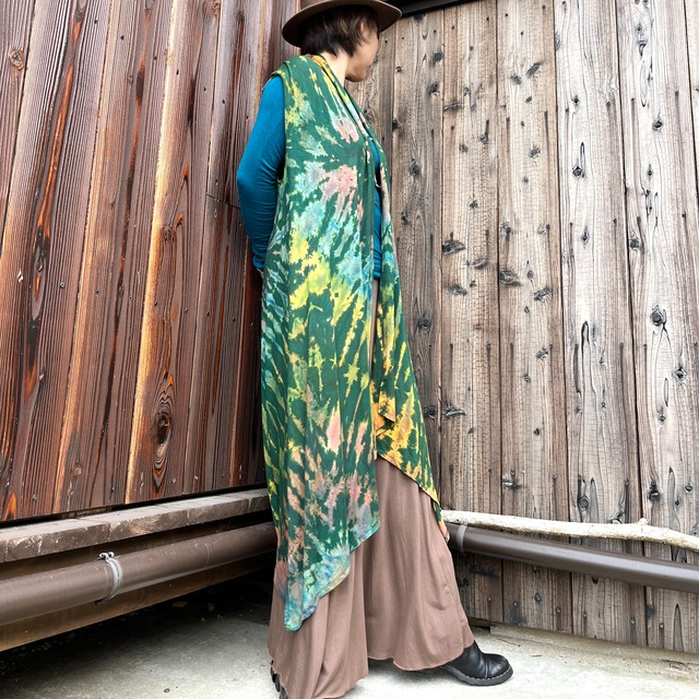 タイダイロングジレ