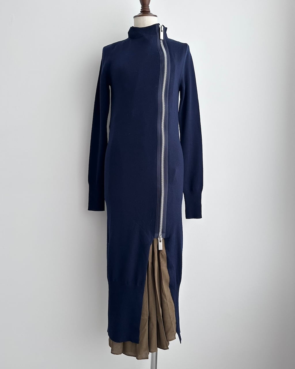 sacai SUITING MIX LAYERED KNIT DRESS | dear closet