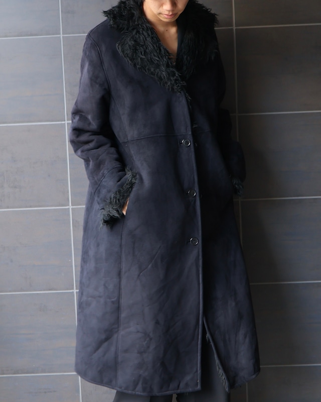 micro suede super long Gang Coat
