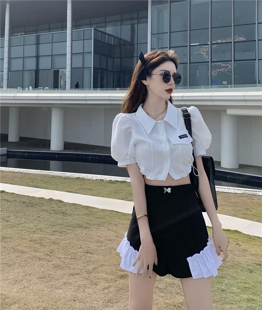 格子柄シャツ サマーショート 夏物 ブラックストロベリース45143553782