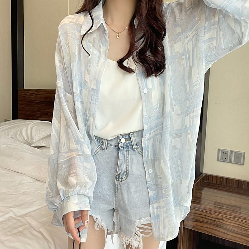 シャツ ジャケット レディースサマー薄手カーディガンカジュアルトップス ロング 夏物 スーパーモール59851475585