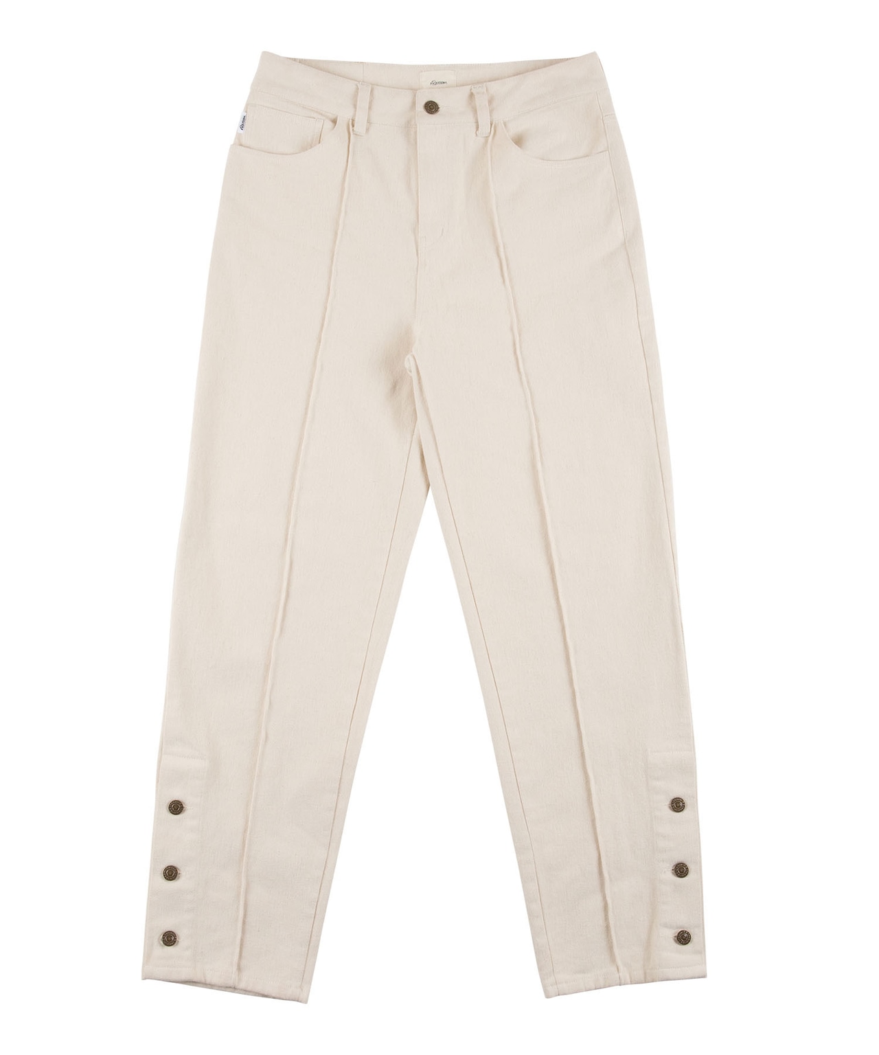 【#Re:room】COTTON TWILL HEM BUTTON TRACK PANTS［REP202］