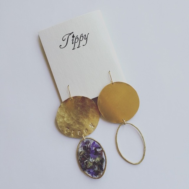 plate earrings / pierce