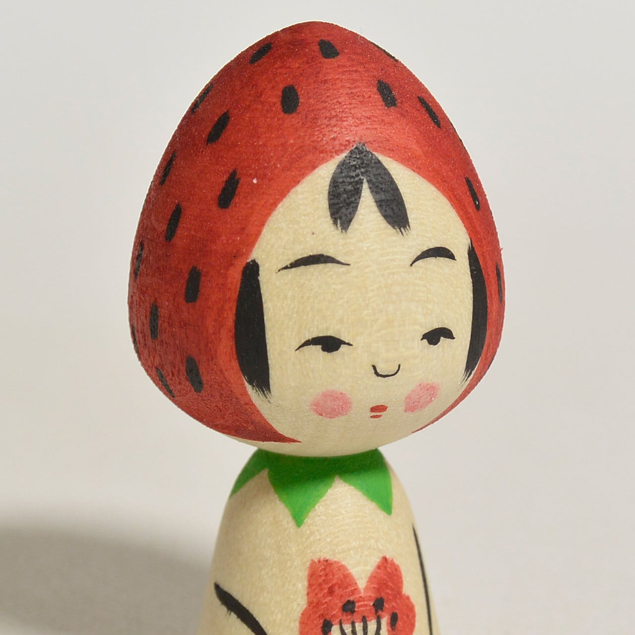 小さないちごちゃんこけし 約1.5寸 約4.5cm 鈴木明 工人（作並系