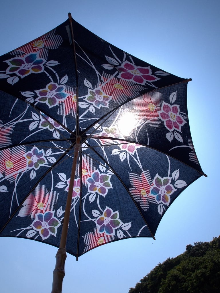 着物リメイク日傘*花柄の浴衣反物から作った日傘, Kimono 着物リメイク日傘*花柄の浴衣反物から作った日傘, Kimono