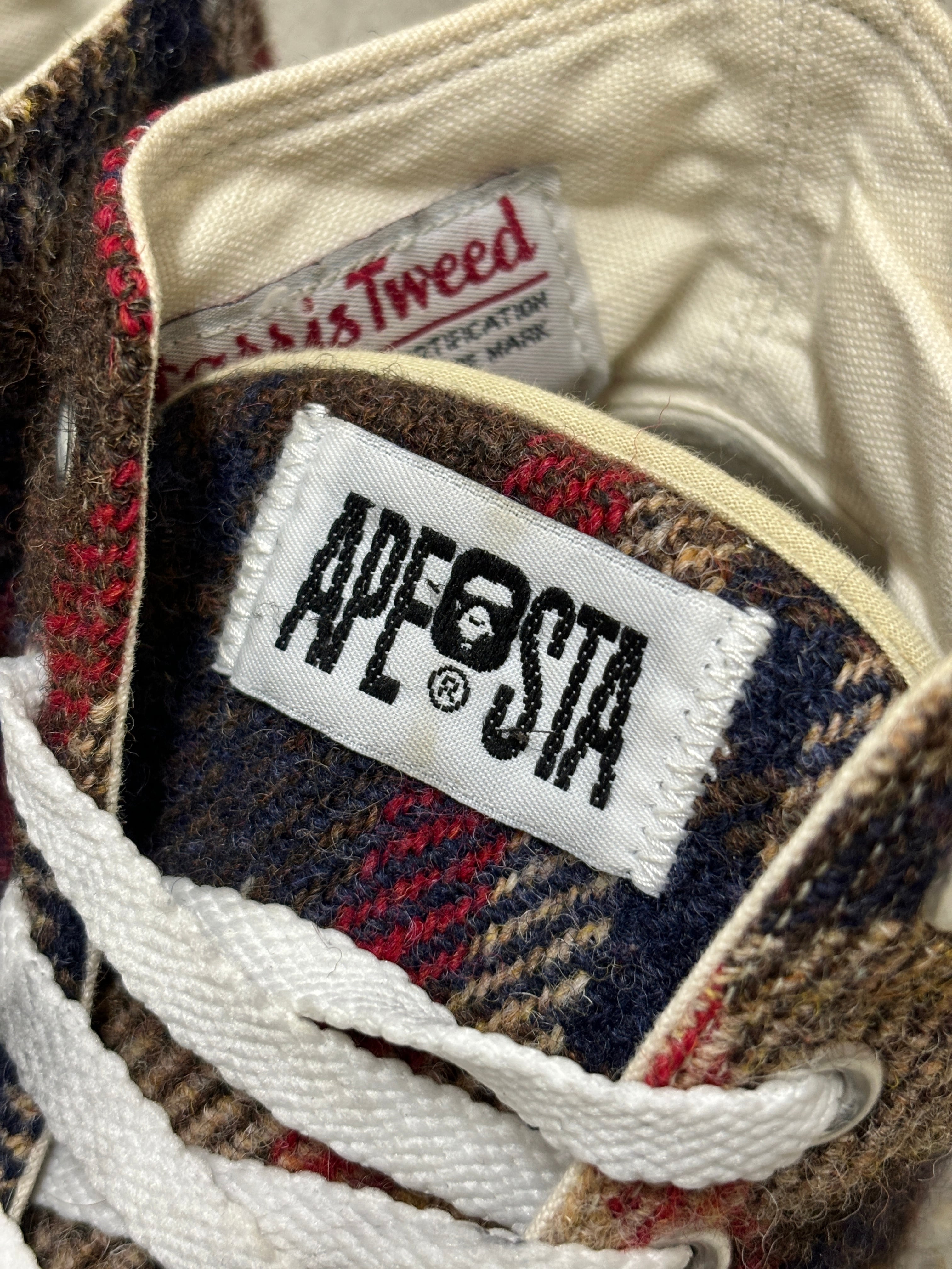 A BATHING APE チェック柄 APEアベイシングエイプ『ハリスツイード APE 