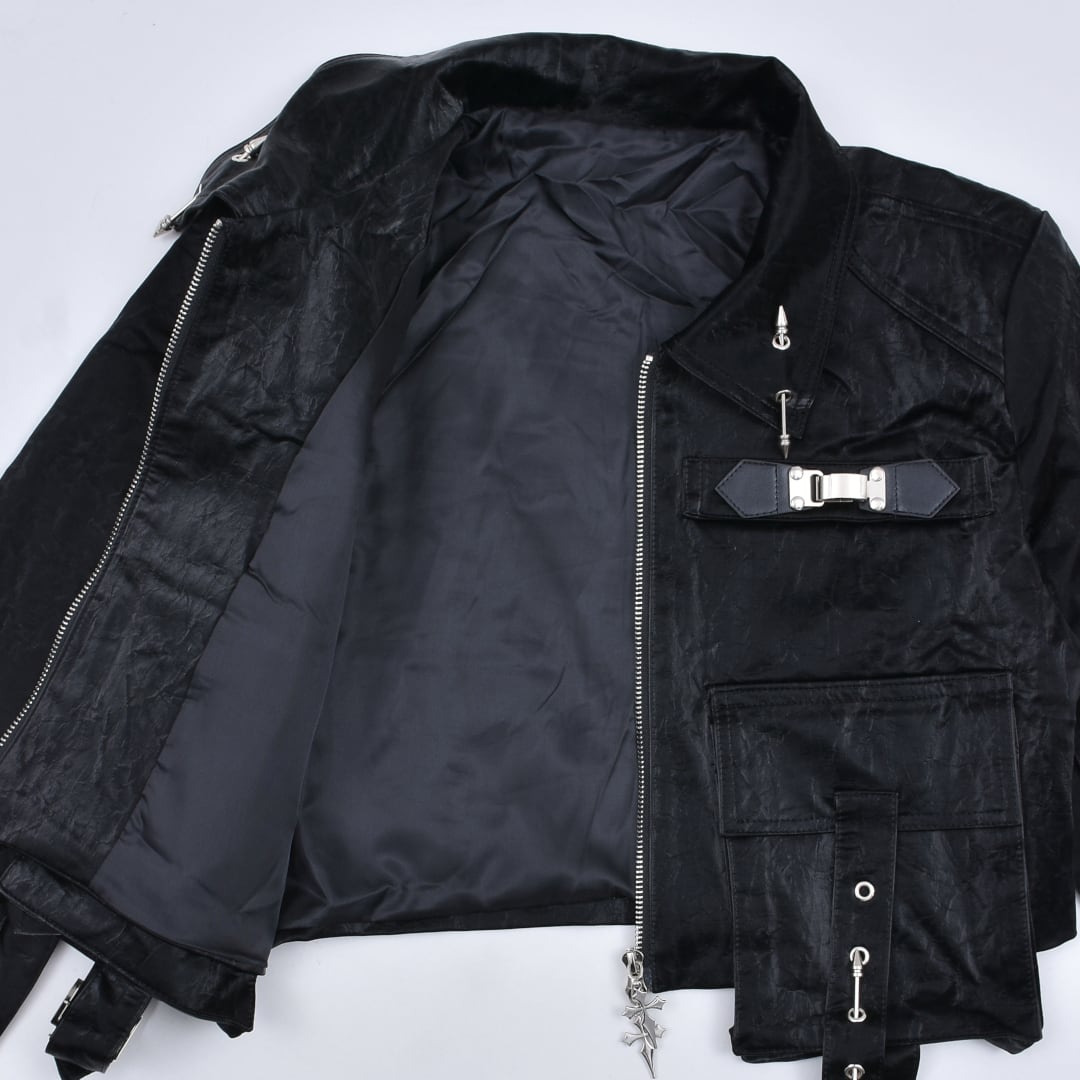 10/7新着】スパイクレザーショート丈ブルゾン | VOLCAN&APHRODITE