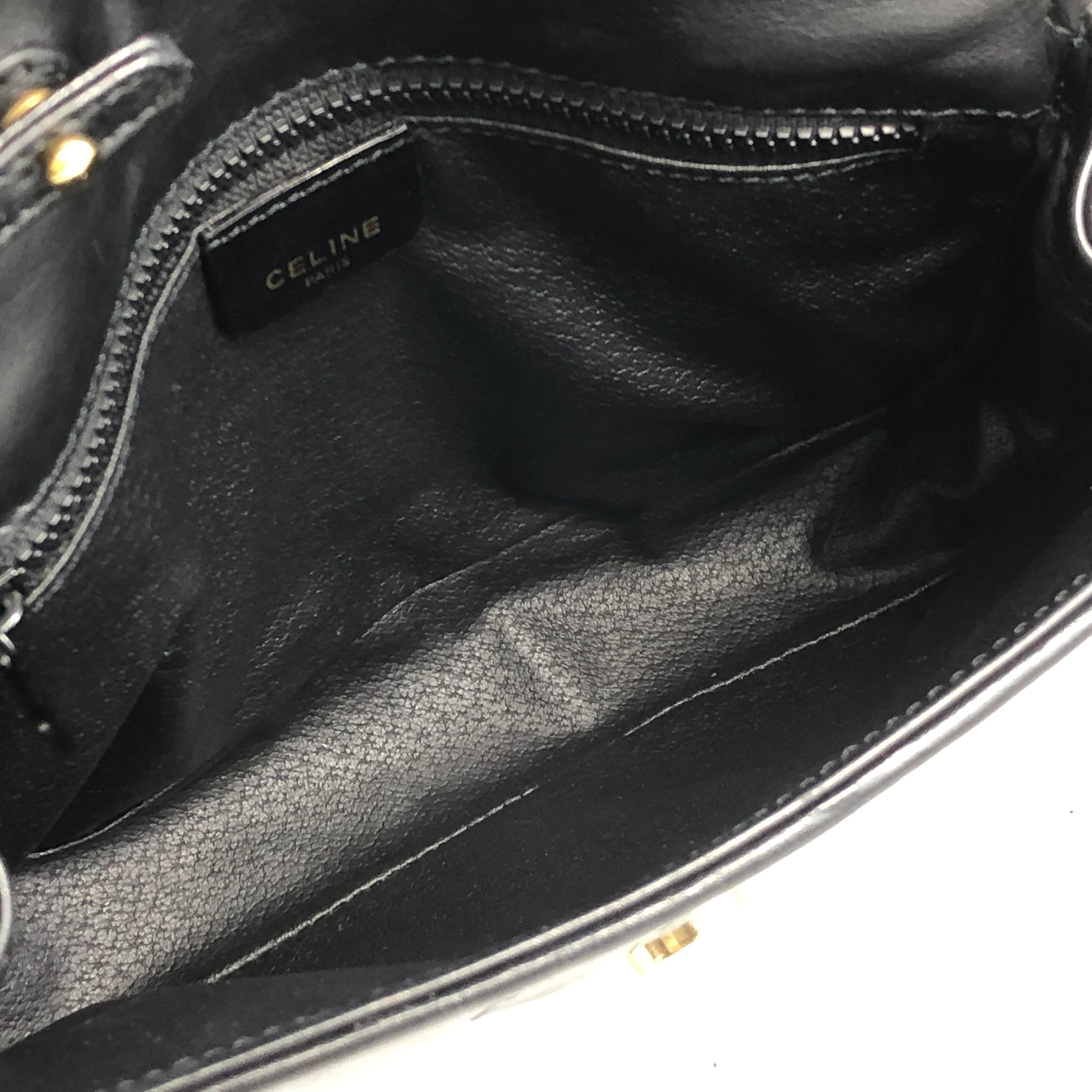 CELINE セリーヌ ショルダーバッグ ブラック ブラゾン レザー CELINE セリーヌ ショルダーバッグ ブラック ブラゾン レザー