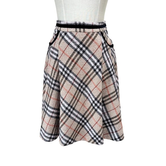 BURBERRY BLUE LABEL チェック柄フレアスカート　36 古着 バーバリーブルーレーベル BURBERRY BLUELABEL フレアスカート