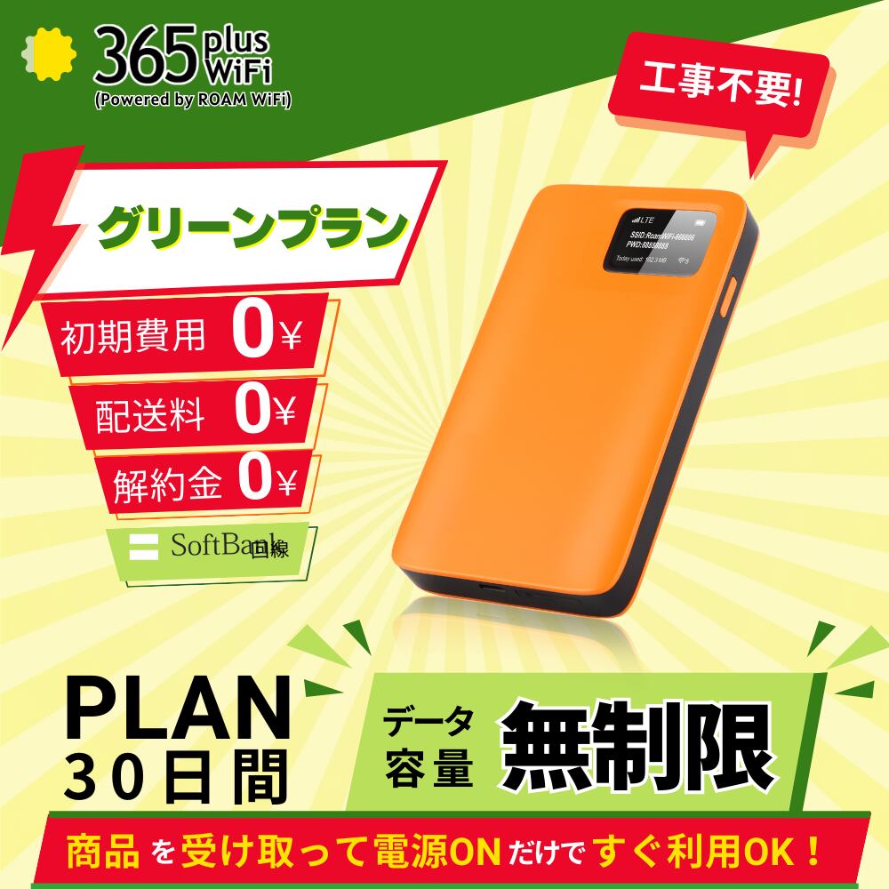 30日で毎日使い放題》グリーンプラン＊端末＋通信セットプラン