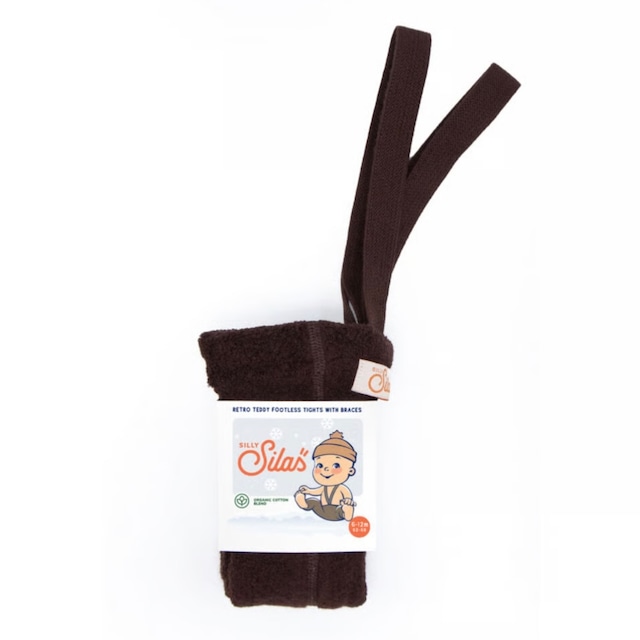 Silly Silas/Teddy Warmy Footless Collection_ Chocolate Brown