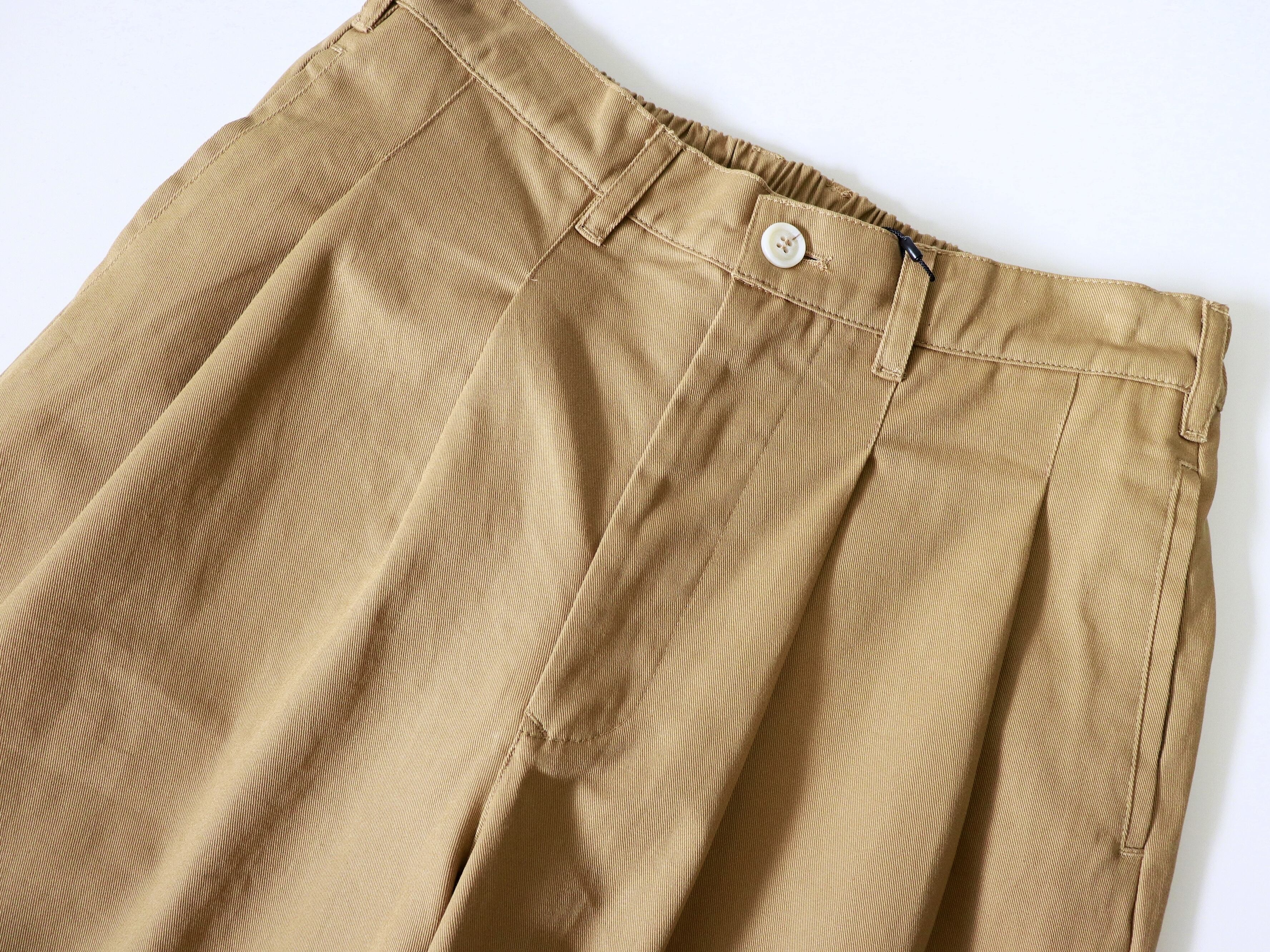 KELEN / 2TUCK COCOON TROUSER “NIPS” - BEIGE ケレン / 2タック