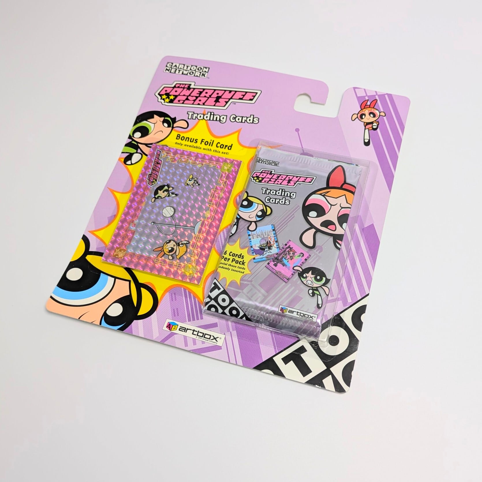 ☆DEADSTOCK 2000年製☆ 送料無料！【 パワーパフガールズ（ The Powerpuff Girls ）】Trading Cards SPECIAL SET カートゥーンネットワーク CARTOON NETWORK / VINTAGEトレカ単品 （1個=6CARDSが2個 +1BONUS Card）〚アメリカン雑貨 アメトイ〛