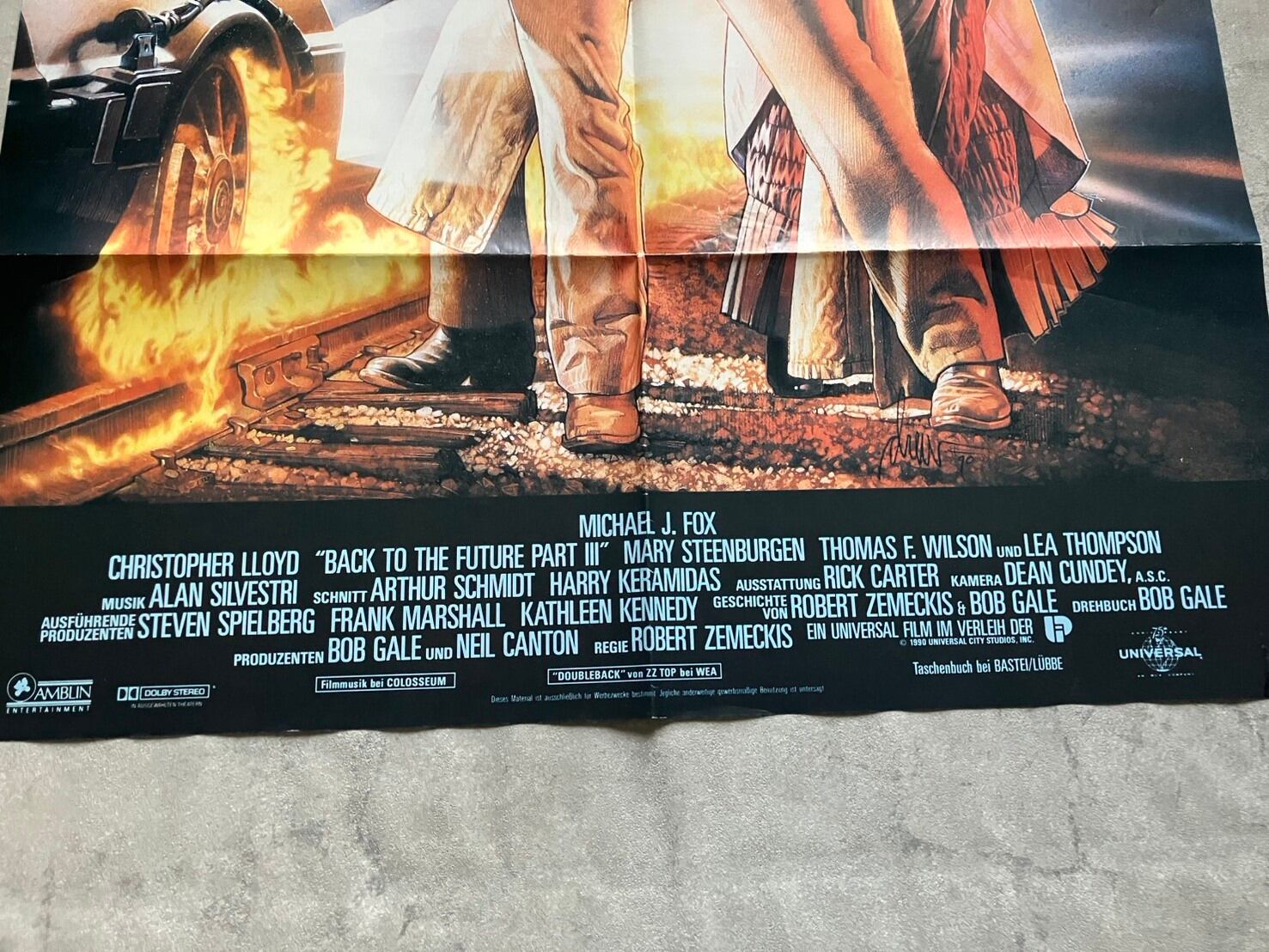 1990「Back to the Future 3」ドイツ版映画ポスター A1 Size | woodmarquee