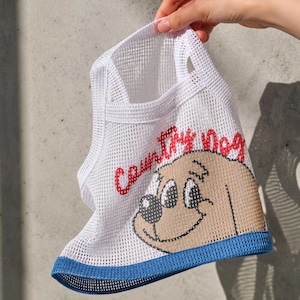 Country dogⓇ Mesh Crop Top(White)/ monchouchou