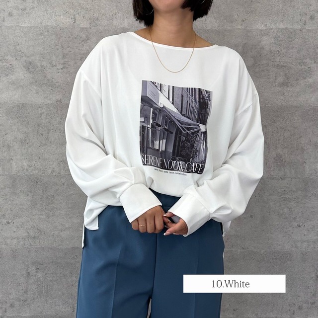 【️Anna Kerry】PHOTO PRINT BLOUSE