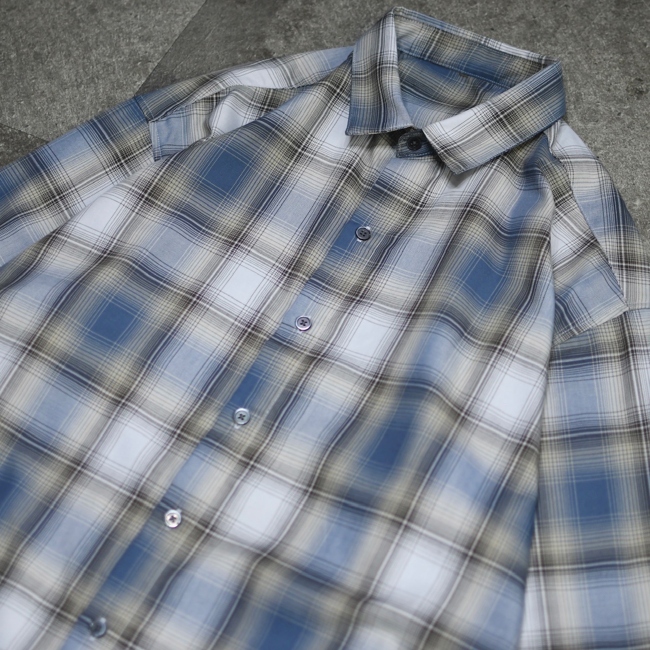 cotton ombre check shirt