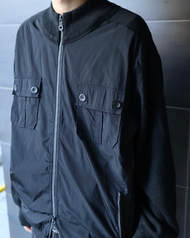 Sleeve cut-out double Zip Blouson