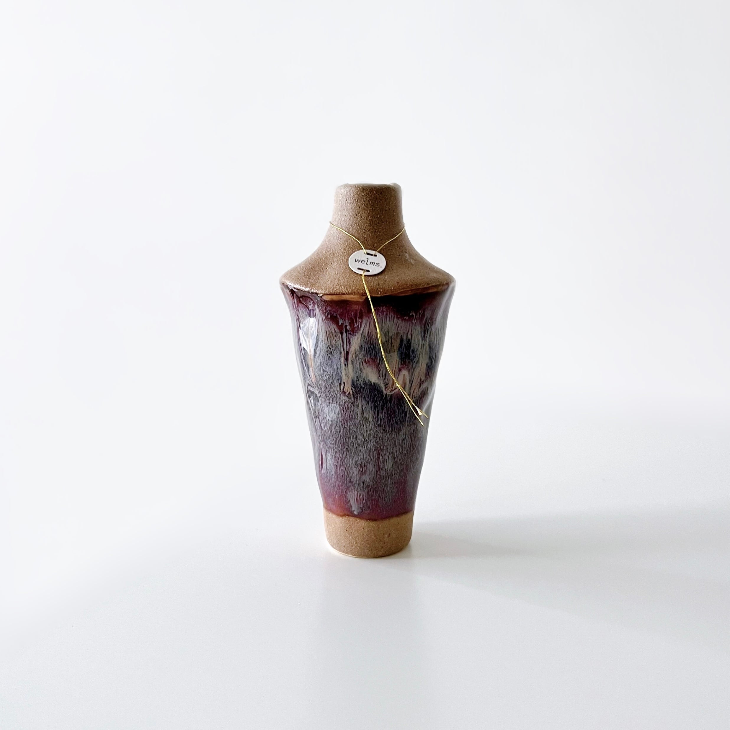アンティーク ビンテージ 花瓶 陶器 一輪挿し 月 フラワーベース