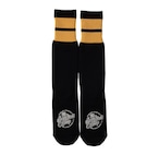 SURFSKATECAMP " LINE SOCKS " Black/Yellow