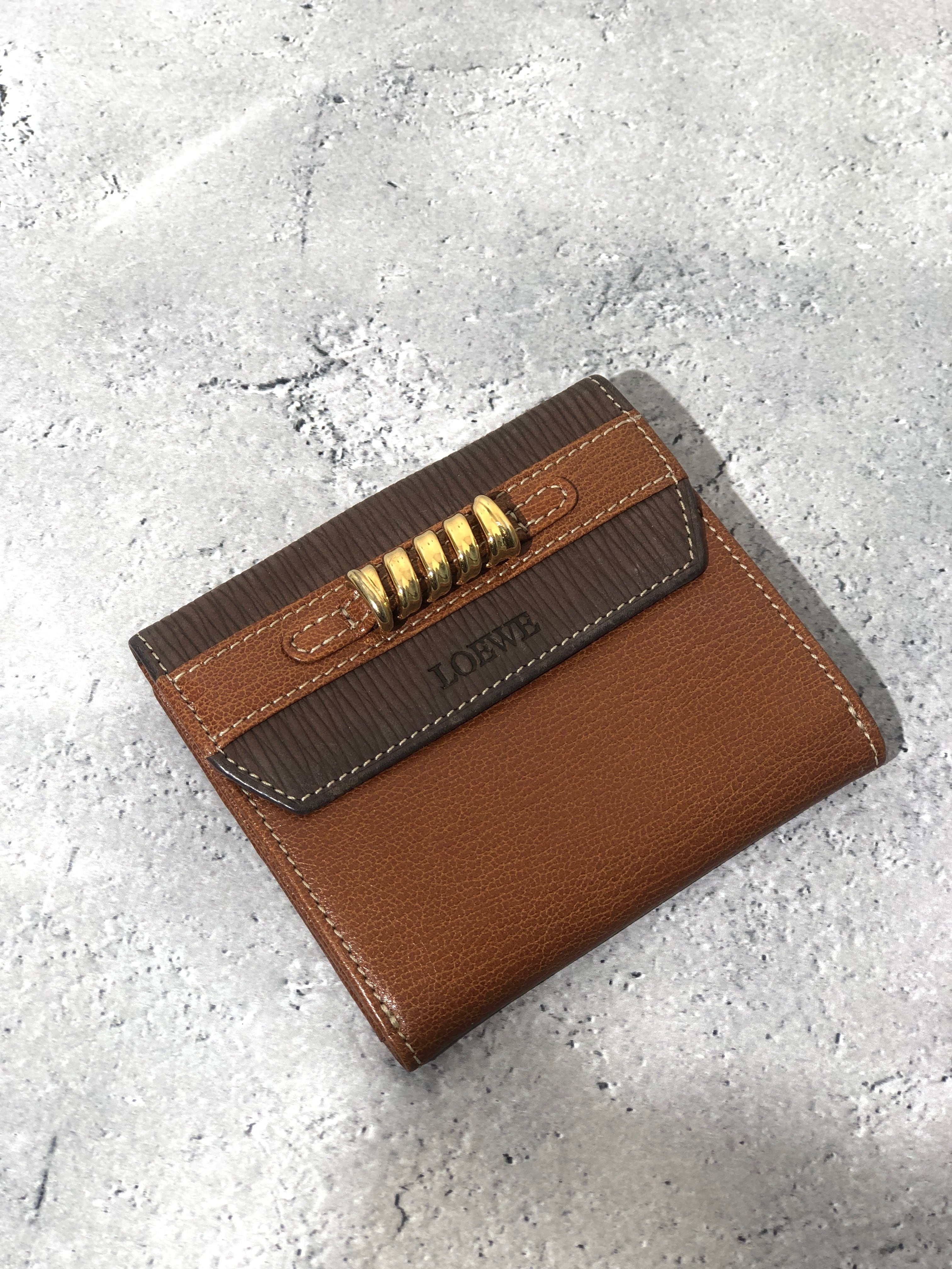 LOEWE ロエベ ベラスケス 財布 ブラウン コンビレザー ツイスト LOEWE ロエベ ベラスケス 財布 ブラウン コンビレザー ツイスト