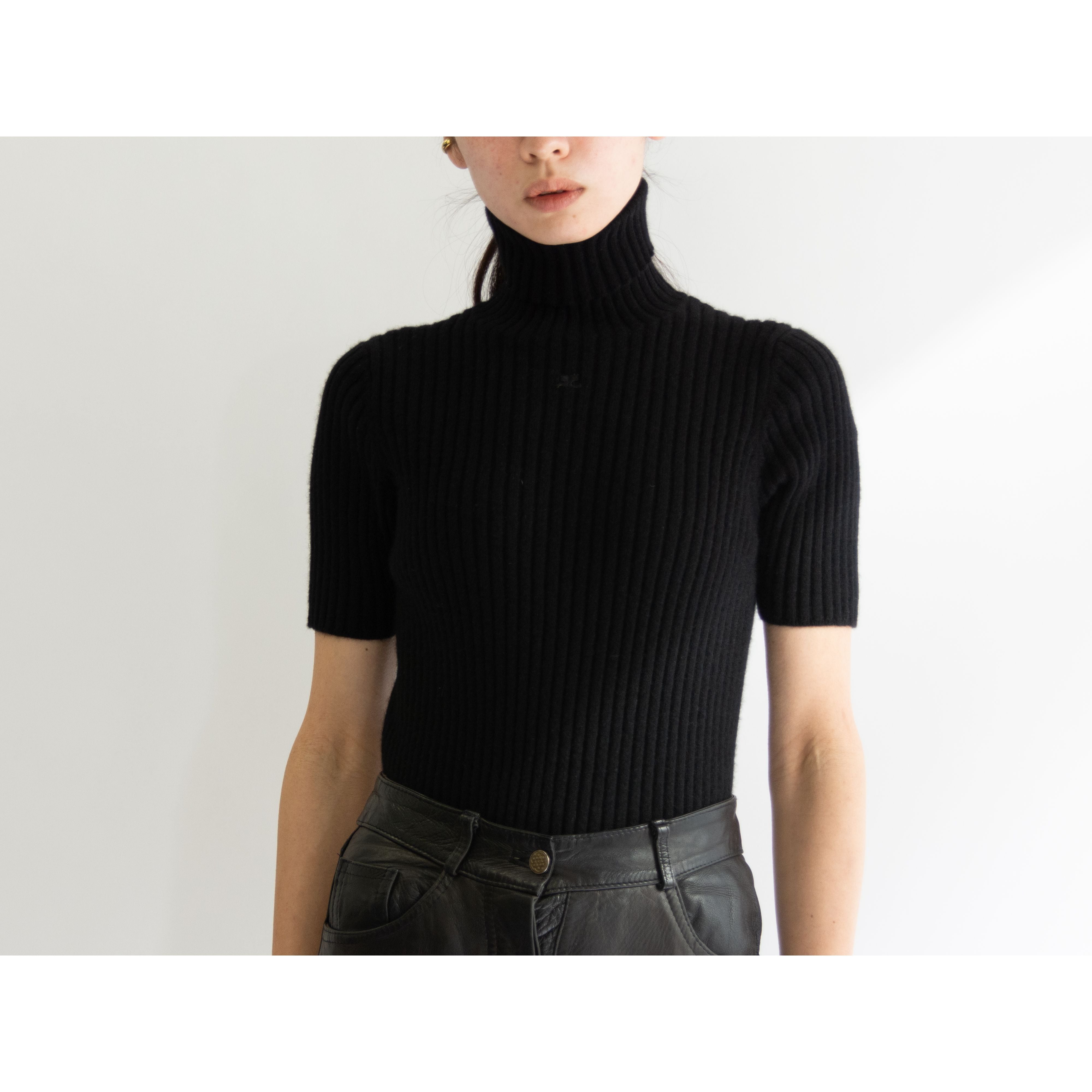 courreges】Made in China 100% Cashmere High Neck H/S Sweater ...