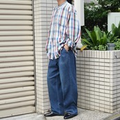 2tuck denim slacks
