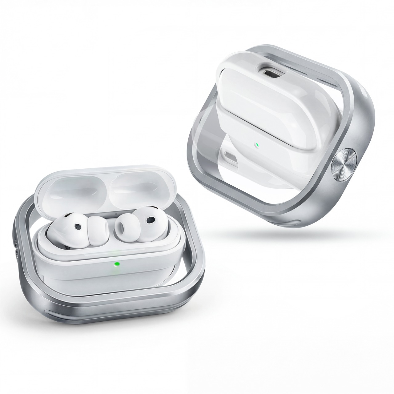 ◇AirPods Pro 3 / AirPods 4◇ Metal Rotating Spinner AirPods Case 
