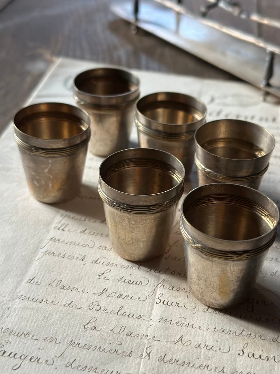 リキュールセット 6個カップセット シルバープレート | Brocante de La