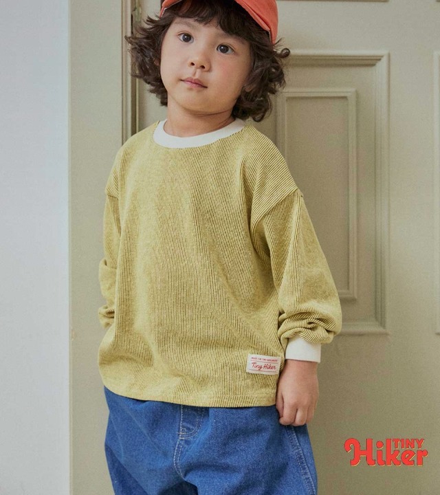 《送料無料》予約:サニーサイドアップストライプT【TinyHiker】