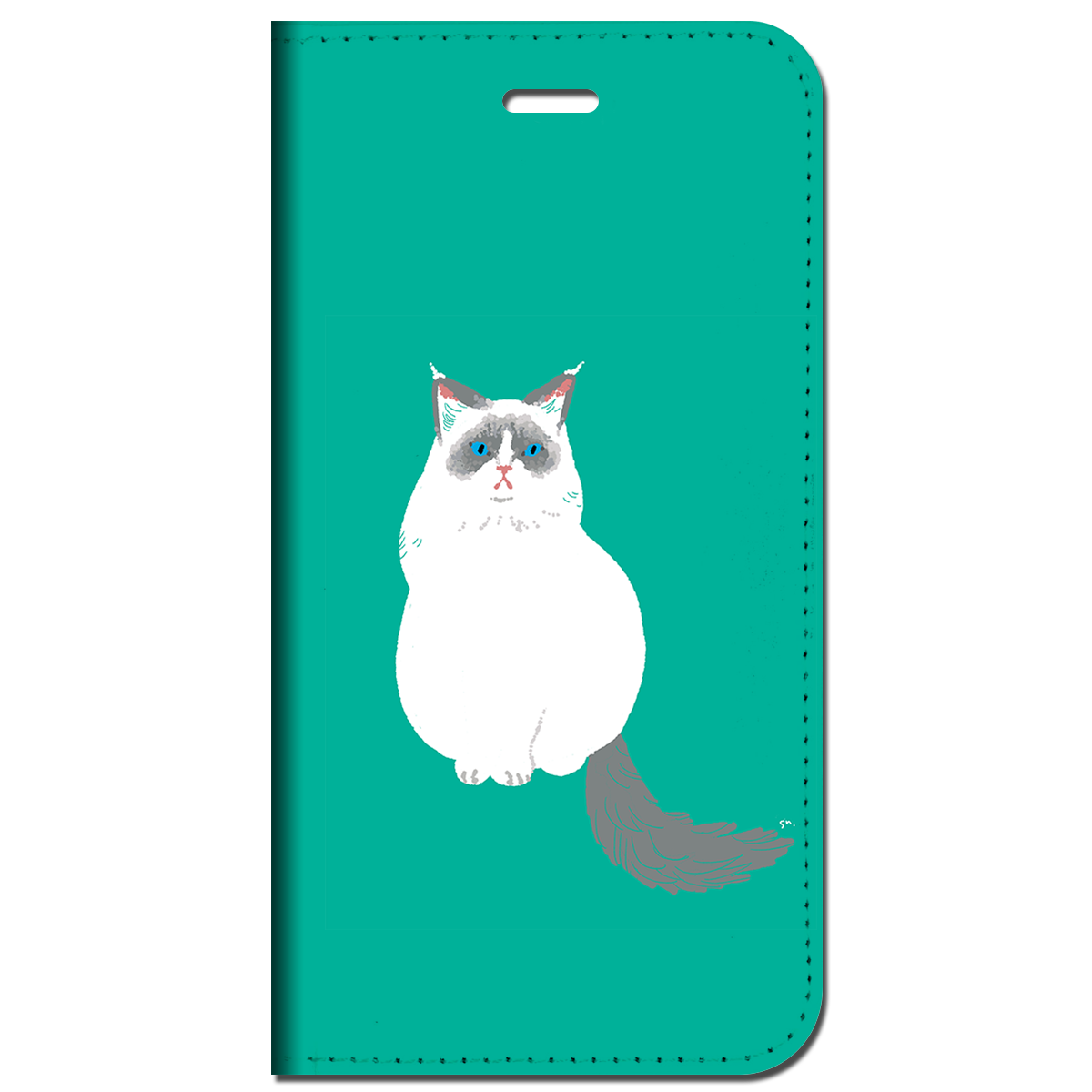 iPhone対応 スマホ 手帳型ケース ネコのリリー ポップ イラスト 【iPhone17 / iPhone16 / iPhone16e / iPhoneSE 他 iPhone各機種対応】 st41