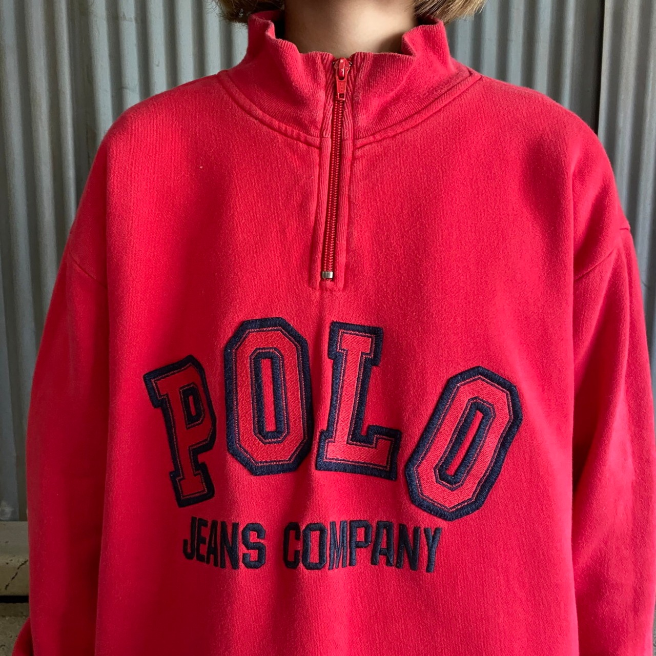 POLO JEANS COMPANY ラルフローレン ハーフジップ スウェット メンズL 