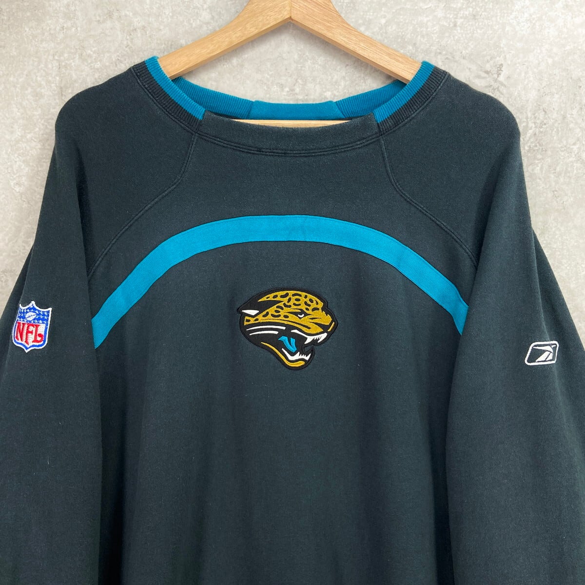 NFL Reebok Jacksonville Jaguars ジャガーズ チームロゴ刺繍 ラグラン