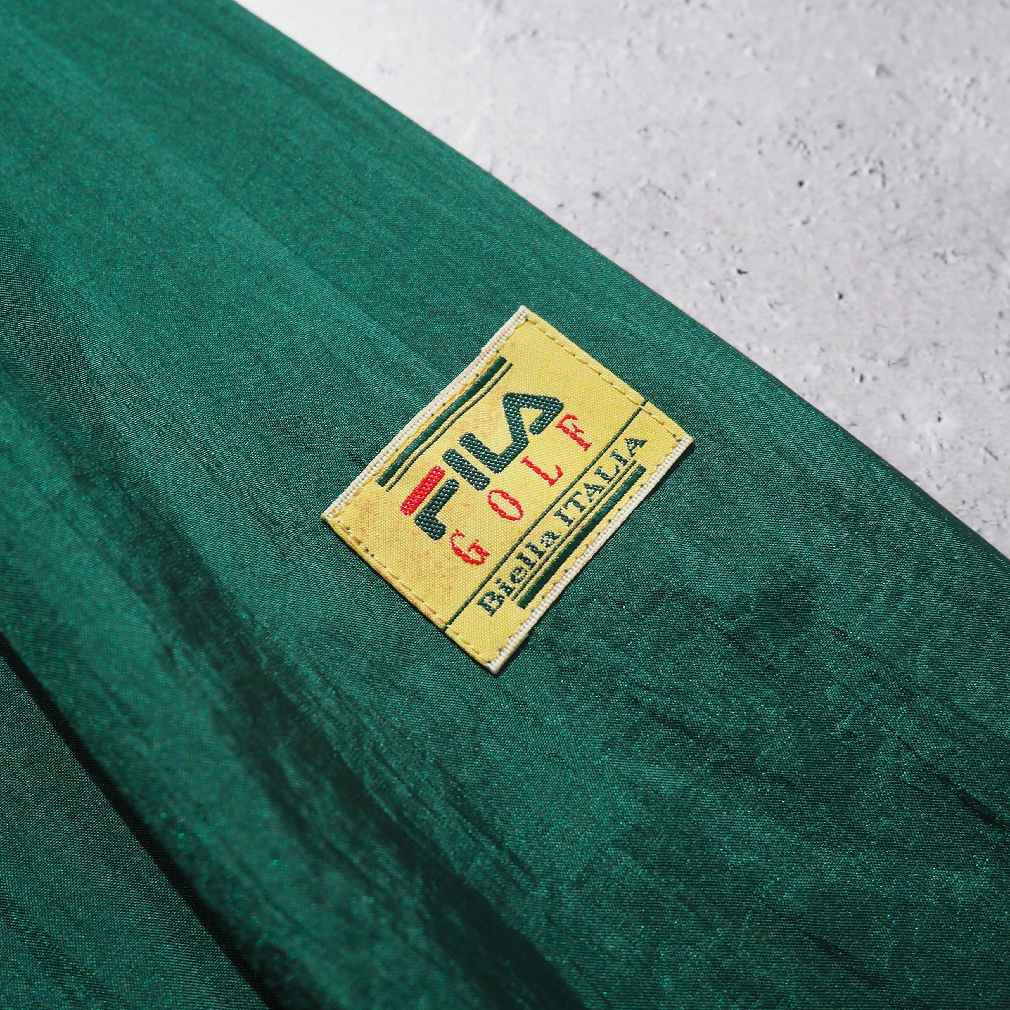 1990s " OLD FILA " Pop logo printed vintage loose nylon jacket