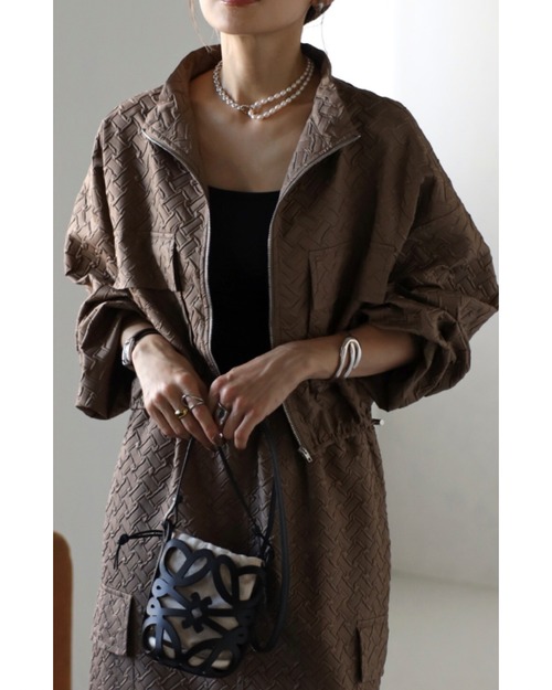 ジャガードジップブルゾン