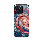 攪乱 - 和風 角丸型 強化ガラスiPhoneケース