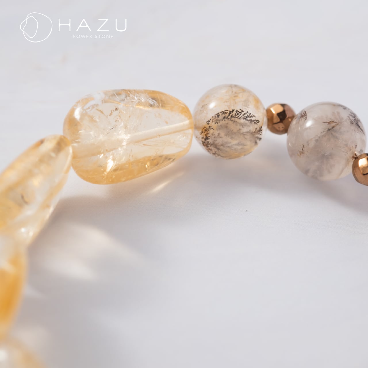 自然感じる明るい光［デンドリティックインクォーツ／シトリン／水晶