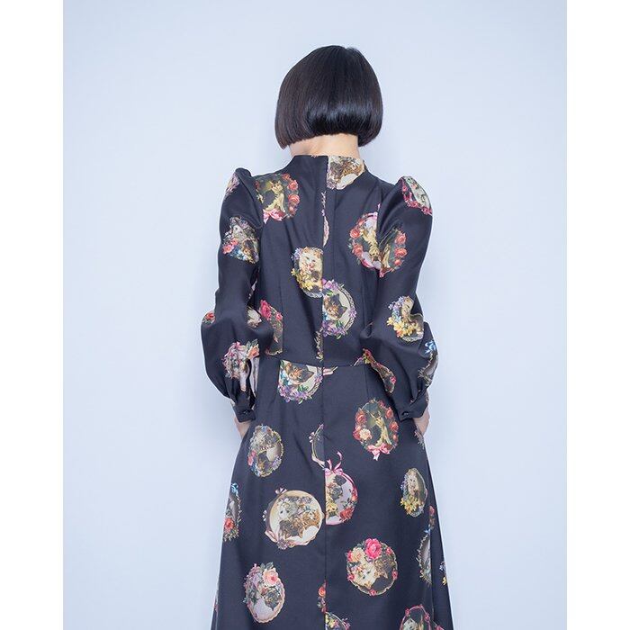 猫ドットワンピース / ＆ellecy【返品・交換・申込撤回不可  