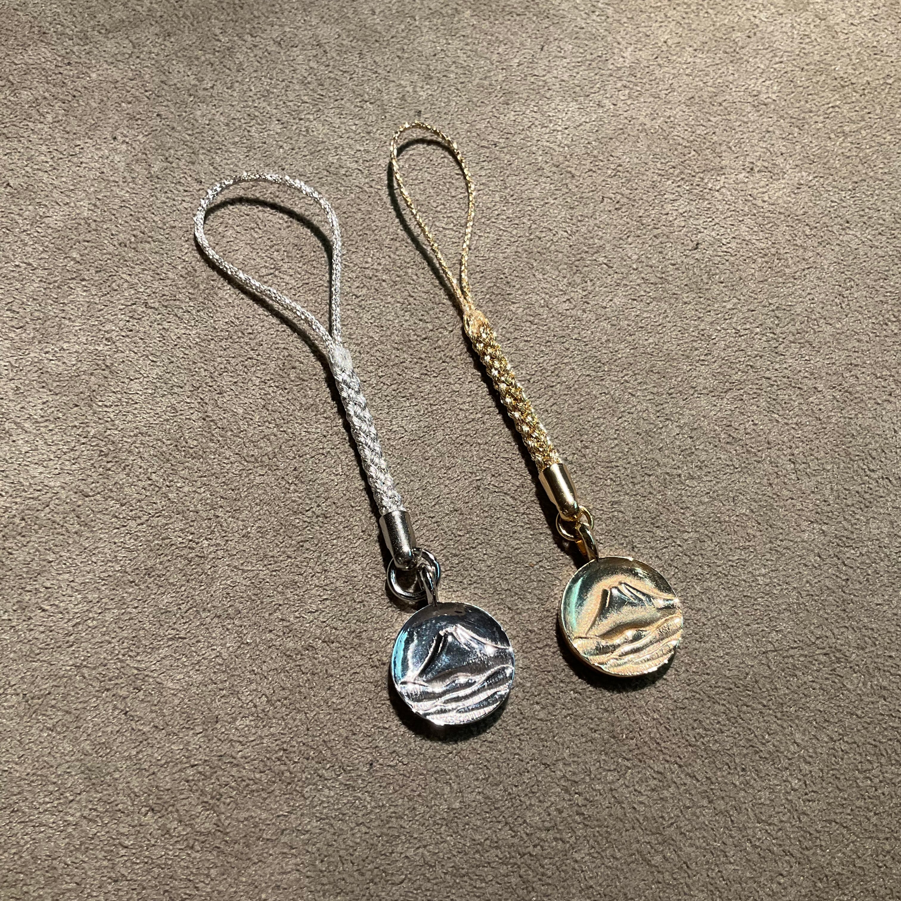 ラウンド用品・アクセサリー Y 富士山 Round Key holder Chain strap SilverJewelry 世界遺産 MtFuji