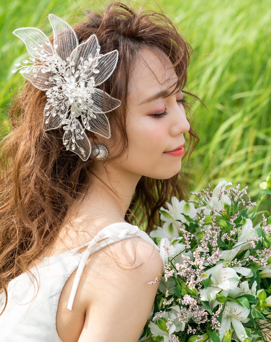 LittleRomance_Big Pearl Swarovskiピアス | ウェディング・ブライダル