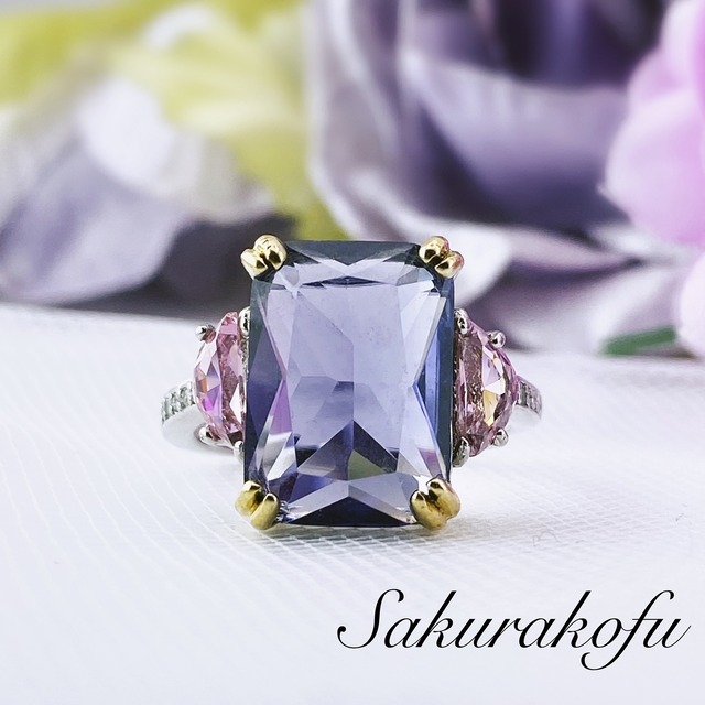 D013 送料無料 レディース 指輪 ピンクサファイア キュービックジルコニア バタフライ キラキラ